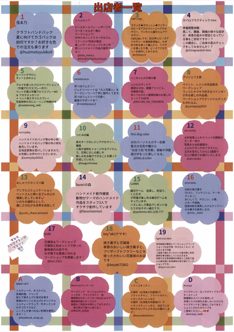 出展者一覧
