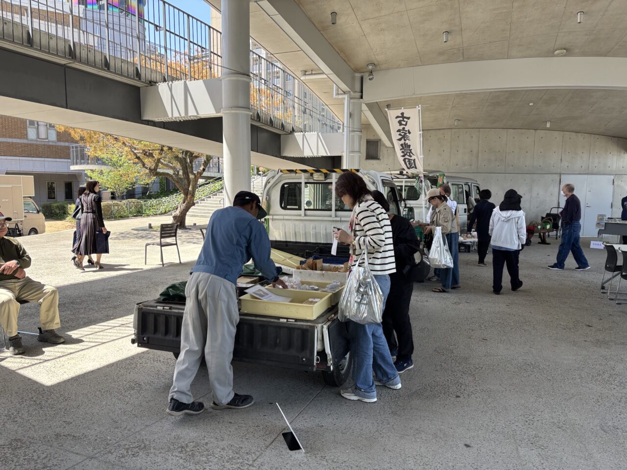 朝市開催のようす